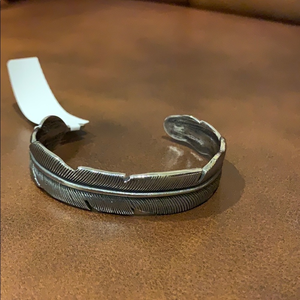 Jean Claude stainless steel feather bracelet NWT